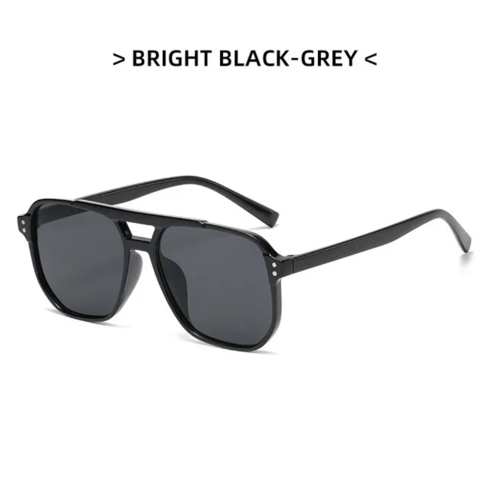 2026 Retro Popular Sunglasses PC Frame Double Bridge Unisex Sunglasses UV400