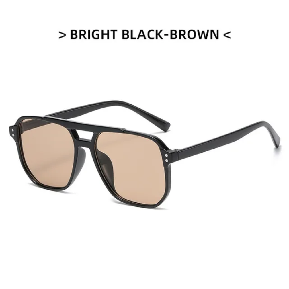 2026 Retro Popular Sunglasses PC Frame Double Bridge Unisex Sunglasses UV400