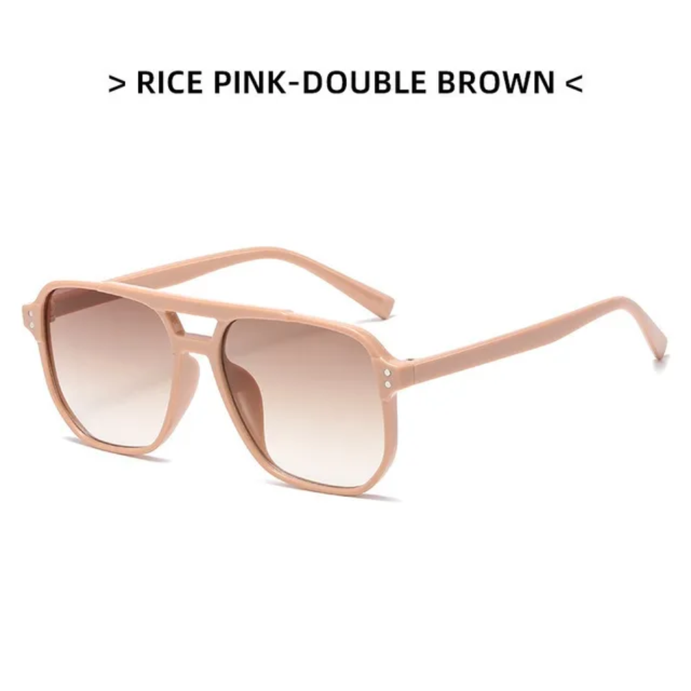 2026 Retro Popular Sunglasses PC Frame Double Bridge Unisex Sunglasses UV400