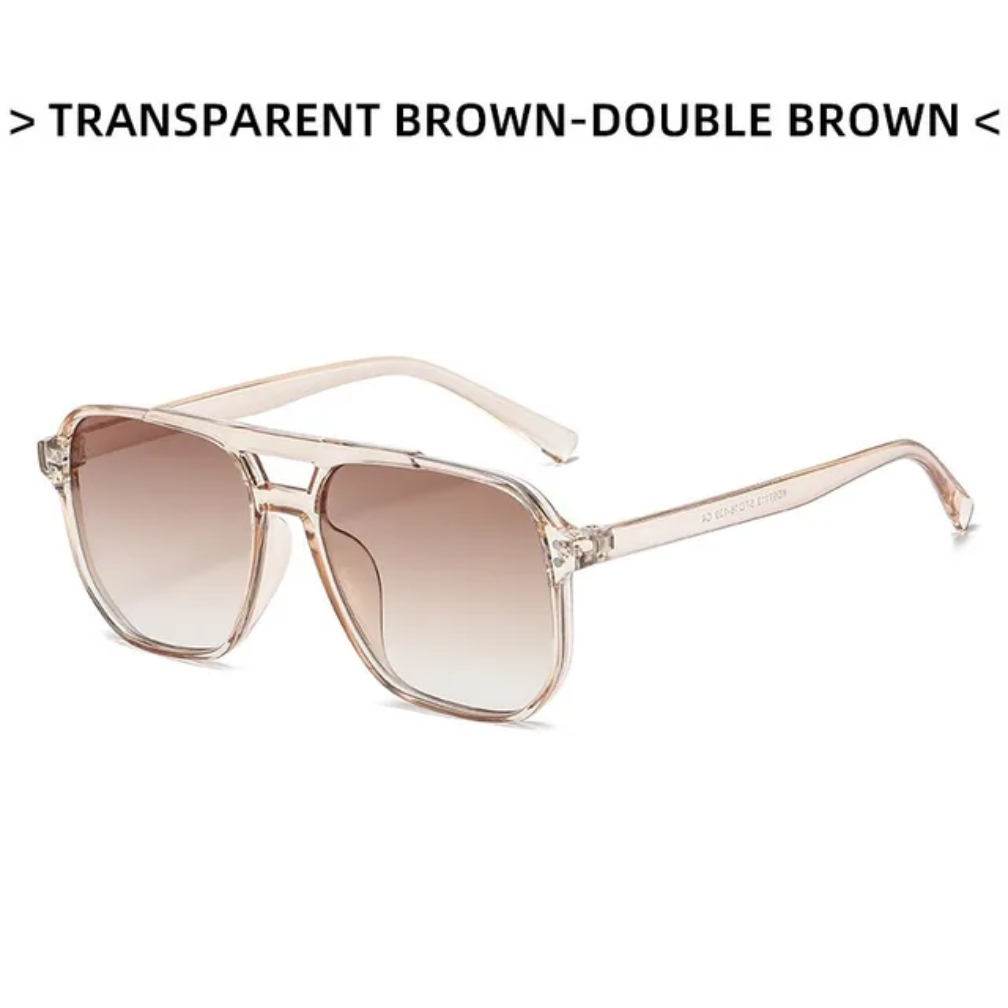 2026 Retro Popular Sunglasses PC Frame Double Bridge Unisex Sunglasses UV400